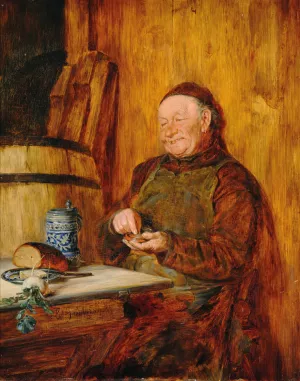 Stillvergnugt by Eduard Von Grutzner Oil Painting