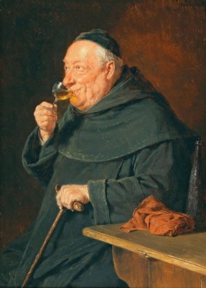 The connoisseur by Eduard Von Grutzner Oil Painting