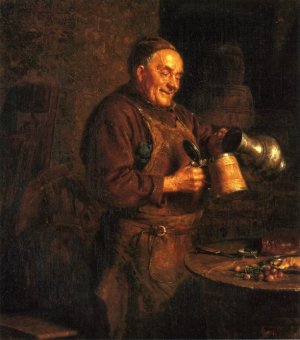 The Evening Meal by Eduard Von Grutzner Oil Painting