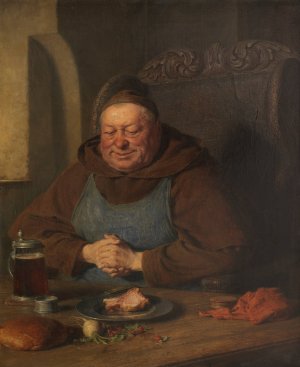 Vesperzeit by Eduard Von Grutzner Oil Painting