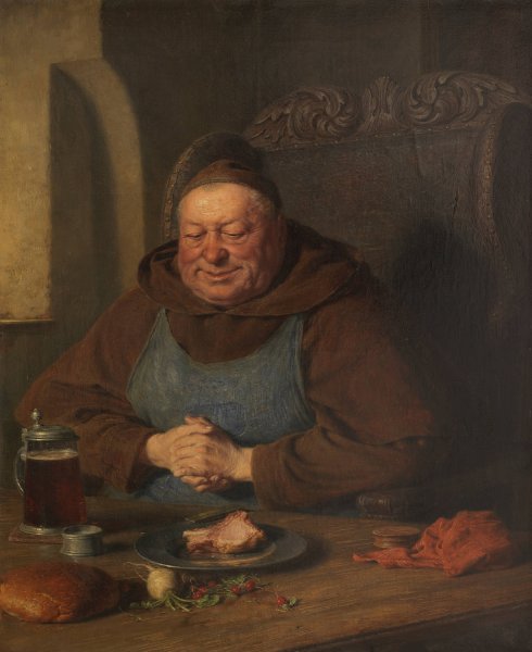 Vesperzeit  by Eduard Von Grutzner - Hand-Painted Oil Painting Reproduction