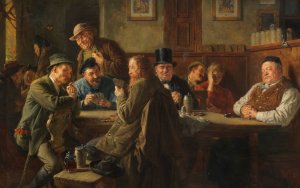 Vorstadtkneipe by Eduard Von Grutzner Oil Painting