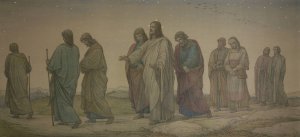 Christ Walking with the Disciples by Eduard Von Steinle Oil Painting