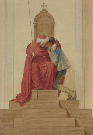 Ein Cardinal Penitenziario maggiore, in der heiligen Woche zu St. Peter in Rom by Eduard Von Steinle Oil Painting