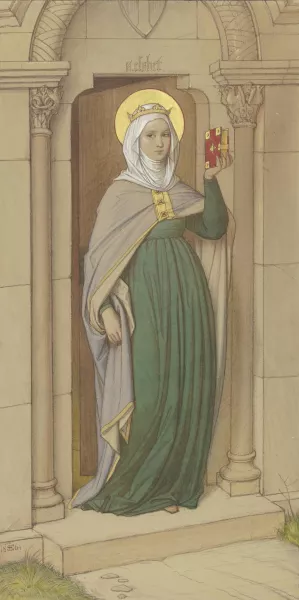 Saint Elisabeth Oil painting by Eduard Von Steinle