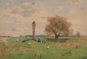 Aumotiv bei Lichtenworth Oil painting by Eduard Zetsche