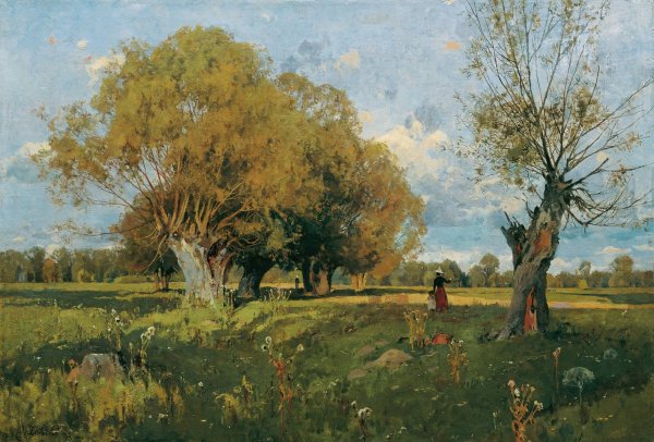 Aumotiv bei Lichtenworth  by Eduard Zetsche - Hand-Painted Oil Painting Reproduction