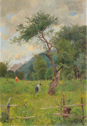 Motif of Neuhaus by Eduard Zetsche Oil Painting