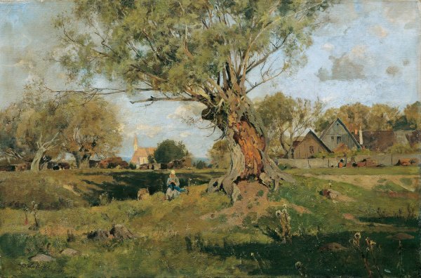 Motiv bei Lichtenworth  by Eduard Zetsche - Hand-Painted Oil Painting Reproduction