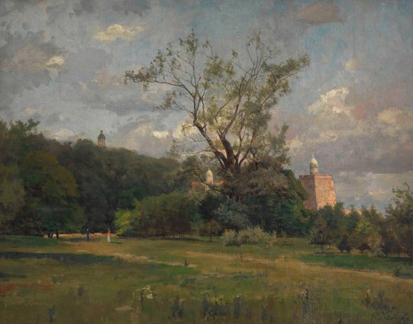 Praterpartie  by Eduard Zetsche - Hand-Painted Oil Painting Reproduction