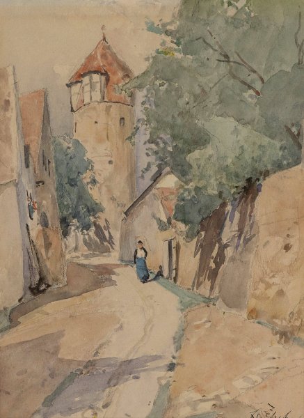 Sulzbach  by Eduard Zetsche - Hand-Painted Oil Painting Reproduction