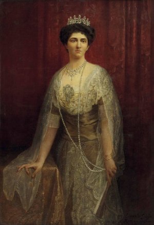 Elena von Montenegro by Eduardo Gioja Oil Painting
