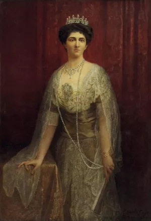 Elena von Montenegro by Eduardo Gioja Oil Painting