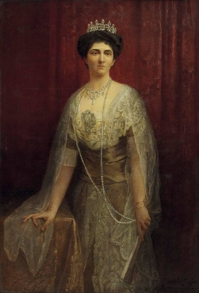 Elena von Montenegro  by Eduardo Gioja - Hand-Painted Oil Painting Reproduction