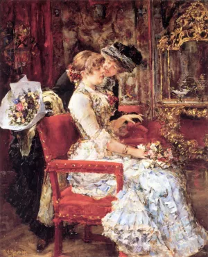 La Visite painting by Eduardo Leon Garrido