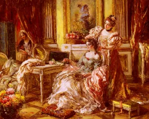 Preparing for the Ball by Eduardo Leon Garrido Oil Painting