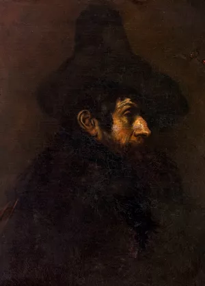 Homme au grand chapeau by Eduardo Zamacois y Zabala Oil Painting
