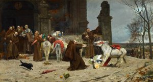Returning to the Monastery by Eduardo Zamacois y Zabala Oil Painting