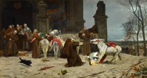 Returning to the Monastery by Eduardo Zamacois y Zabala Oil Painting