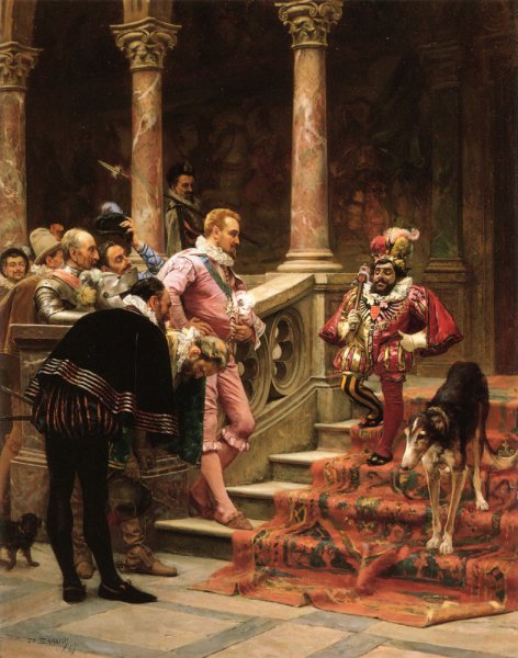 Main Product Photo of The Favourite of The King Painting by Eduardo Zamacois y Zabala