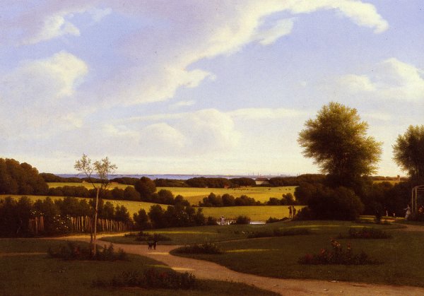 An Afternoon in the Garden by Edvard Lehmann - Hand-Painted Oil Painting Reproduction