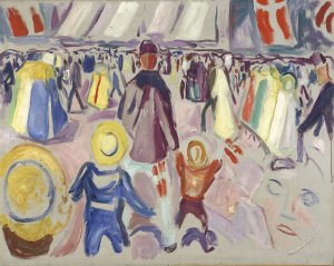 17th of May in a Small, Norwegian Town Oil painting by Edvard Munch