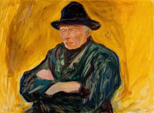 An Old Man by Edvard Munch Oil Painting