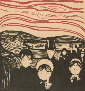 Angst by Edvard Munch Oil Painting