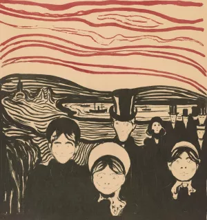 Angst by Edvard Munch Oil Painting