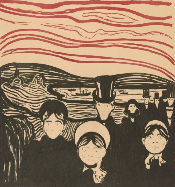 Main Product Photo of Angst  Painting by Edvard Munch