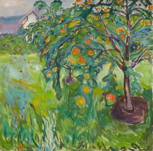 Apple Tree By The Studio by Edvard Munch Oil Painting