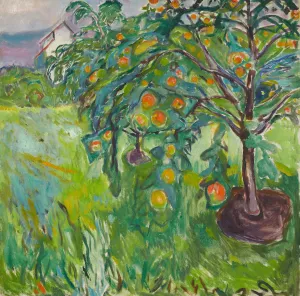 Apple Tree By The Studio by Edvard Munch Oil Painting