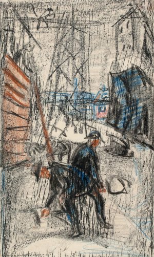 Arbeidere i gate by Edvard Munch Oil Painting