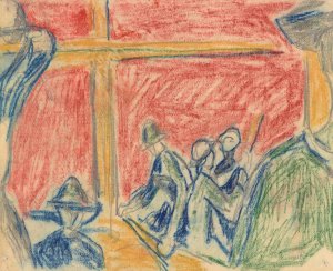 Arbeiderscene by Edvard Munch Oil Painting