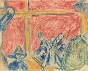 Arbeiderscene by Edvard Munch Oil Painting