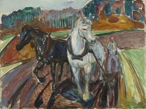 Autumn Ploughing by Edvard Munch Oil Painting