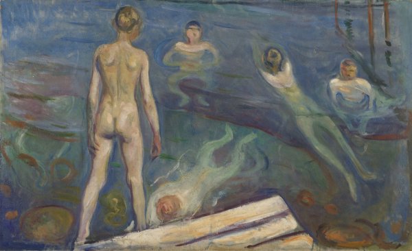 Main Product Photo of Bathing Boys Painting by Edvard Munch