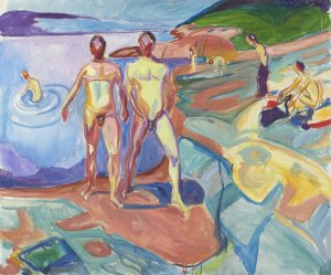 Bathing Men by Edvard Munch Oil Painting