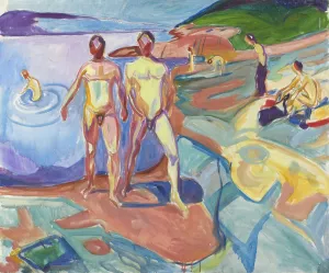 Bathing Men Oil painting by Edvard Munch