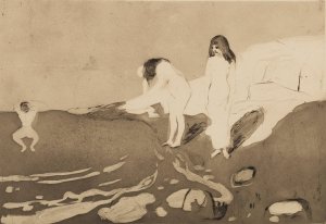 Bathing Women by Edvard Munch Oil Painting