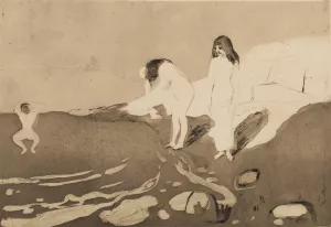 Bathing Women by Edvard Munch Oil Painting