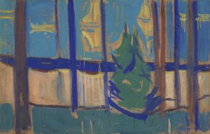 Beach Landscape with Trees and Boats by Edvard Munch Oil Painting