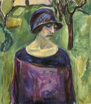 Birgit Prestoe in the Garden by Edvard Munch Oil Painting