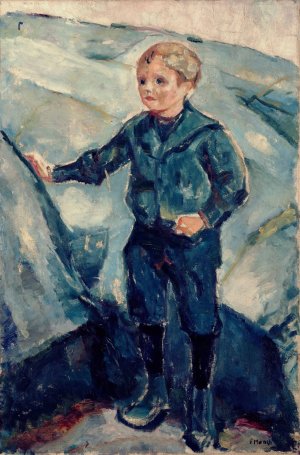 Boy In Blue by Edvard Munch Oil Painting