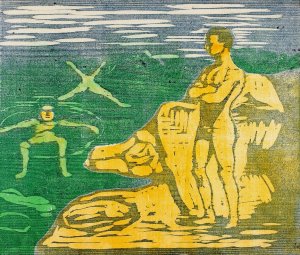 Boys Bathing by Edvard Munch Oil Painting