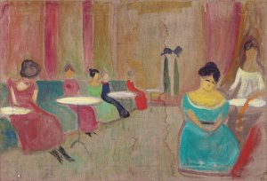 Brothel Scene by Edvard Munch Oil Painting