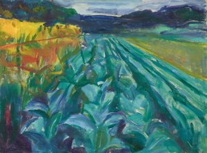 Cabbage Field by Edvard Munch Oil Painting