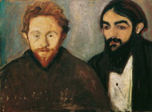 Der Maler Paul Herrmann und der Arzt Paul Contard by Edvard Munch Oil Painting