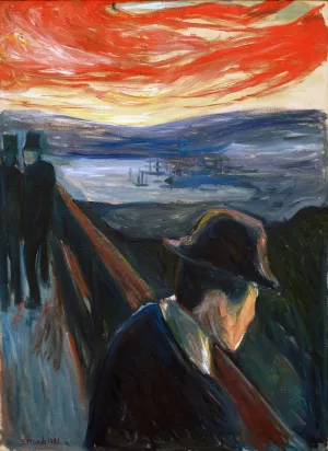 Despair Oil painting by Edvard Munch