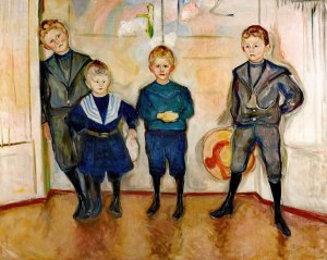 Dr. Linde's Sons by Edvard Munch Oil Painting